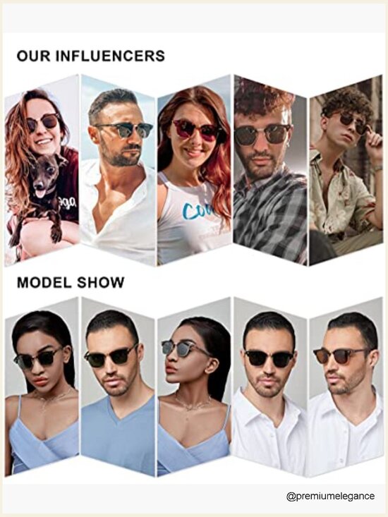 Retro Semi Rimless Polarized Sunglasses UV400 main image 6